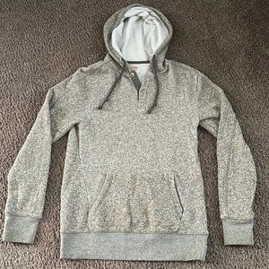 Heather green hoodie with buttons